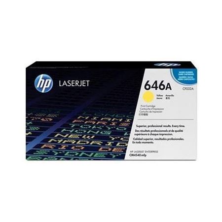 Picture of HP 646A Yellow Original LaserJet Toner Cartridge 12,500 pages