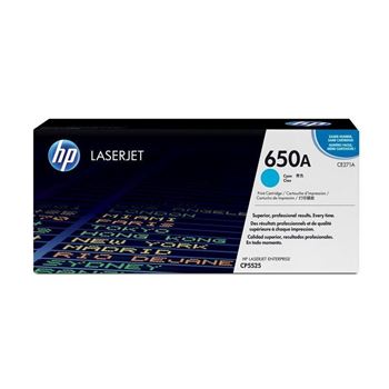 Picture of HP 650A Cyan Original LaserJet Toner Cartridge 15,000 pages