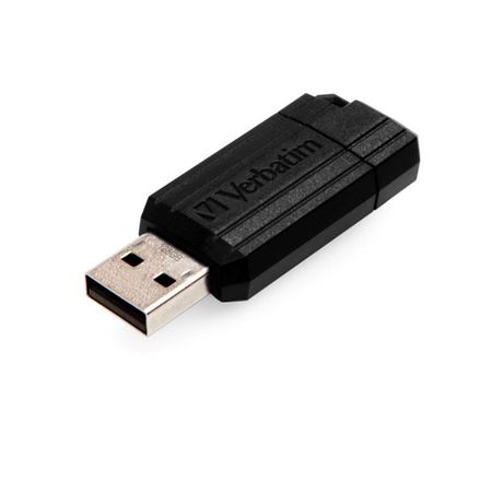 Picture of Verbatim 128GB Pinstripe USB 2.0 Flash Drive - Black