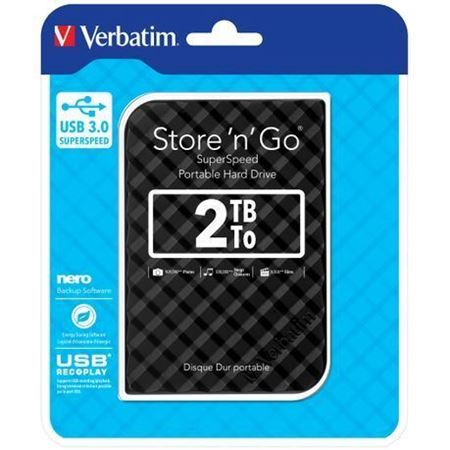 Picture of Verbatim Store 'n' Go 2.5" 1TB Portable Hard Drive USB - Black