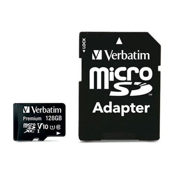 Picture of Verbatim 128GB Micro SDXC UHS-I Card Class 10 Plus Adaptor