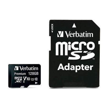 Picture of Verbatim 128GB Micro SDXC UHS-I Card Class 10 Plus Adaptor