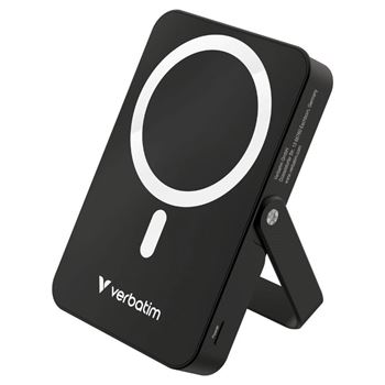 Picture of Verbatim Charge 'n' Go Magnetic Wireless Power Bank with Stand 10000mAh - Black