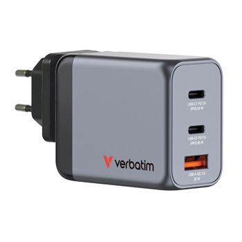 Picture of Verbatim GNC-65 GaN Charger 3 Port 65W USB-A/C (EU/UK/US)