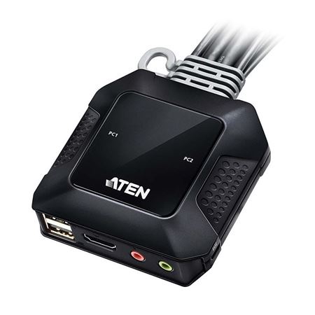 Picture of ATEN CS22H 2-Port USB 4K HDMI Cable KVM Switch with Remote Port Selector