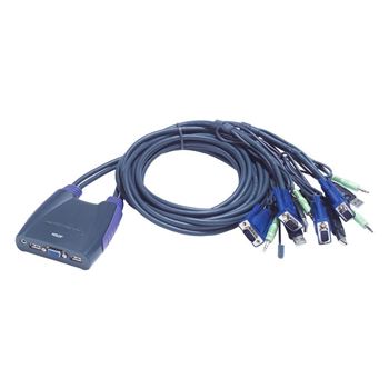 Picture of ATEN CS64US 4-Port USB VGA Audio Cable KVM Switch with 1.2m Cables