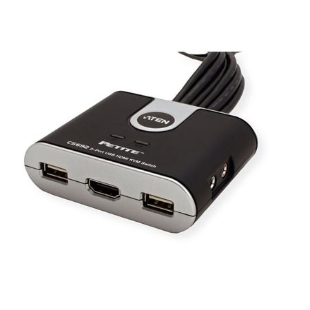 Picture of ATEN CS692 2-Port HDMI USB Cable Built-in KVM with Video Dynasync