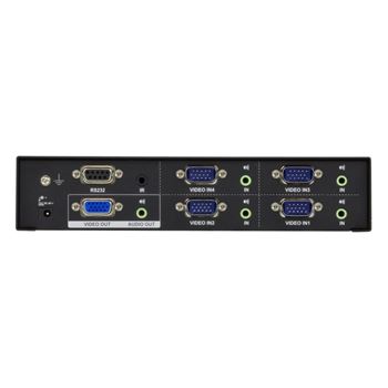 Picture of ATEN VS0401 4-Port VGA/Audio Switch with RS232