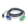 Picture of ATEN 2L-5203U 3m USB KVM Cable - SPHD15 to VGA and USB