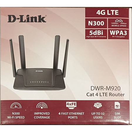 Picture of D-Link DWR-M920 4G LTE N300 Router Cat4