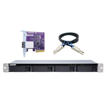 Picture of QNAP TL-R400S 4-Bay 1U Rackmount SATA JBOD Expansion Unit