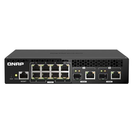 Picture of QNAP QSW-M2108R-2C 10-Port Rackmount Web Managed Switch (8x 2.5GbE, 2x 10GbE Combo)