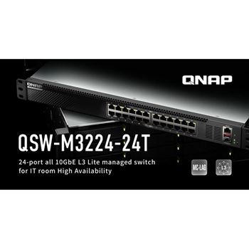 Picture of QNAP QSW-M3224-24T 24-Port 10GbE Managed Switch