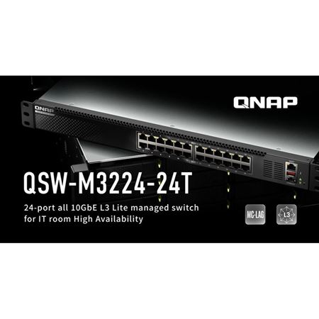 Picture of QNAP QSW-M3224-24T 24-Port 10GbE Managed Switch
