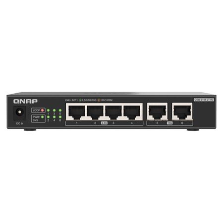 Picture of QNAP QSW-2104-2T-R2 6-Port Unmanaged Switch (4x 2.5GbE, 2x 10GbE)