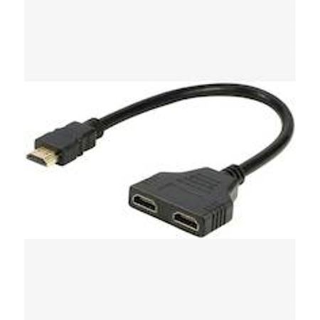 Picture of UniQue Male HDMI To Female Dual HDMI Splitter Adapter