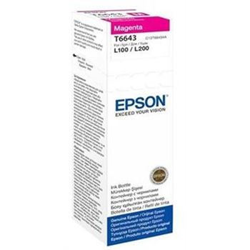 Picture of Epson T6643 Magenta Ink Bottle 70ml For L110 L300 L210 L355