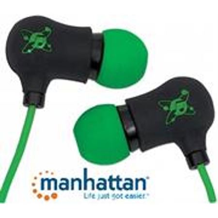 Picture of Manhattan Black-Green Sound Science Nova Sweatproof Earphones