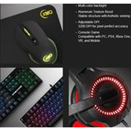 Picture of KWG Draco E1A 4 in 1 RGB Multi Colour Backlit Gaming Combo
