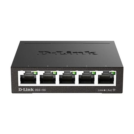Picture of D-Link DGS-105 5-Port Gigabit Unmanaged Switch (Metal)