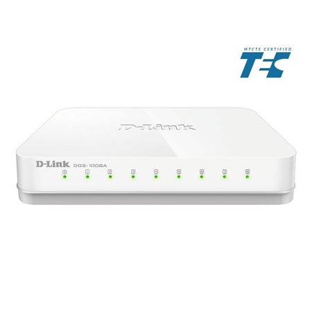 Picture of D-Link DGS-1008A 8-Port Gigabit Unmanaged Switch (Plastic)