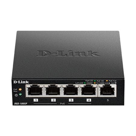 Picture of D-Link DGS-1005P 5-Port Gigabit Unmanaged Switch with 4 PoE Ports