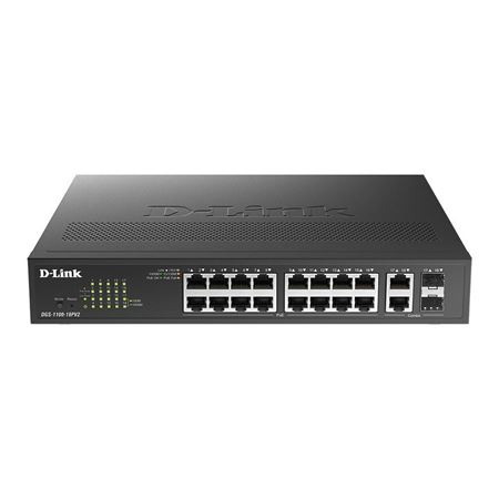 Picture of D-Link DGS-1100-18PV2 16-Port Gigabit PoE + 2 Combo EasySmart Switch