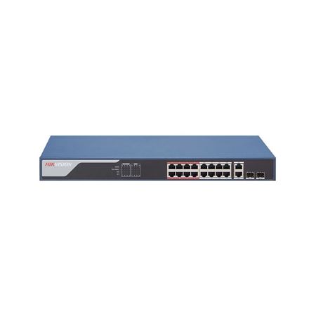 Picture of Hikvision L2 Smart Managed 16 100M POE 2X100MM Combo Port