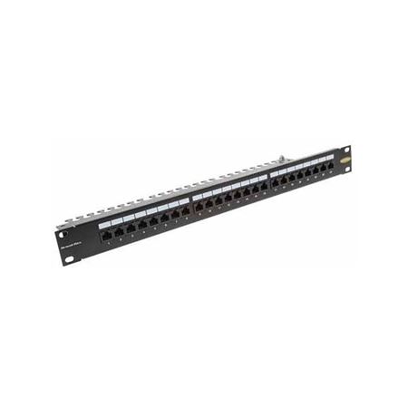 Picture of Zone 24-Port CAT6 Populated 1U Black Patch Panel