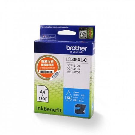 Picture of Brother LC535XLC Cyan Ink Cartridge (1,300 Pages) for DCP-J105 / MFC-J200