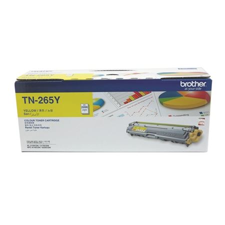 Picture of Brother TN-265Y Yellow Toner (2,200 Pages) for HL-3150CDN / HL-3170CDW / MFC-9140CDN