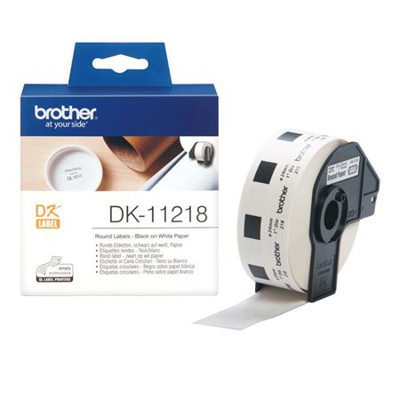 Picture of Brother DK-11218 24mm Round Label 1000 Labels per Roll