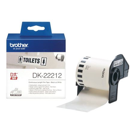 Picture of Brother DK-22212 White Vinyl Film 62mm x 15.24m