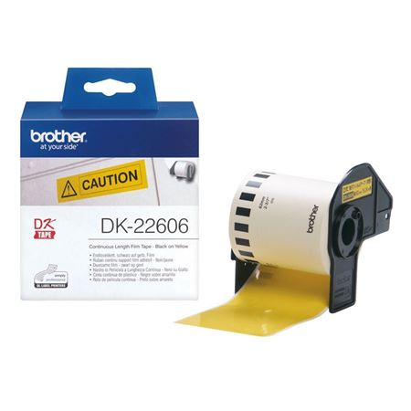 Picture of Brother DK-22606 Yellow Vinyl Film 62mm x 15.24m