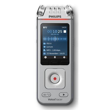 Picture of Philips VoiceTracer DVT4115 Audio Recorder for Lectures 3 Mics 8GB App Control
