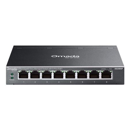 Picture of TP-Link Omada ES208GP 8-Port Gigabit Easy Managed Switch with 8-Port PoE+