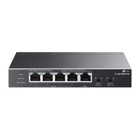Picture of TP-Link TL-SG1005P-PD 5-Port Gigabit Desktop Switch with 1-Port PoE++ In and 4-Port PoE+