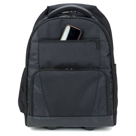 Picture of Targus Sport 15.4" Rolling Laptop Backpack, Black/Platinum