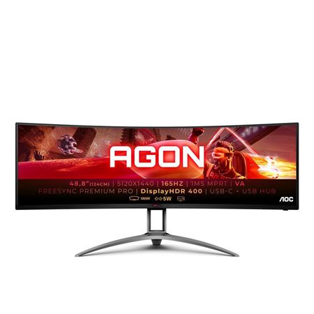 Picture of AOC AGON AG493UCX2 49" Curved Dual QHD 165Hz Gaming Monitor