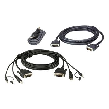 Picture of ATEN 2L-7D02UDX3 1.8m USB DVI-D Dual Link Dual Display Secure KVM Cable Kit