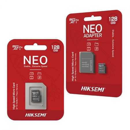Picture of Hiksemi Neo 128GB MicroSDXC Memory Card with SD Adapter