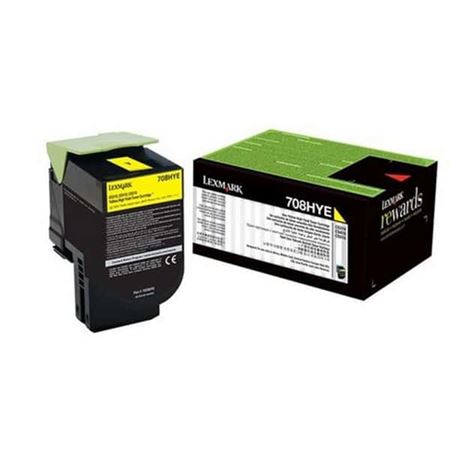 Picture of Lexmark 70C8HYE Yellow Corporate Toner Cartridge, 3,000 pages