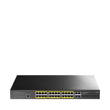Cudy GS2028PS4 28 Port Gigabit L2 Managed PoE+ Switch 24 PoE Ports 4 SFP Combo 300W