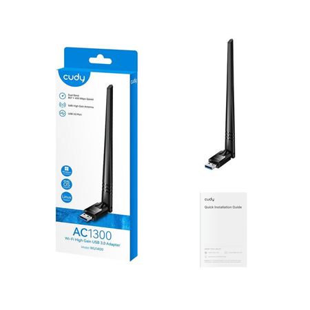 Cudy WU1400 AC1300 WiFi 5 USB 3.0 Adapter with Antenna
