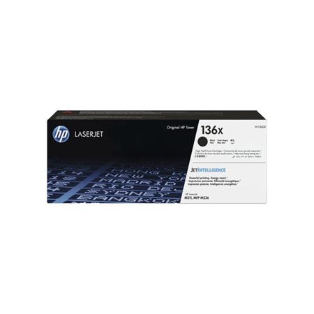 HP 136X Black Original LaserJet Toner Cartridge W1360X High Yield 2600 Pages