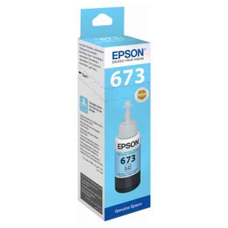 Epson 673 EcoTank Light Cyan Ink Bottle 70ml C13T67354A 1900 Photos