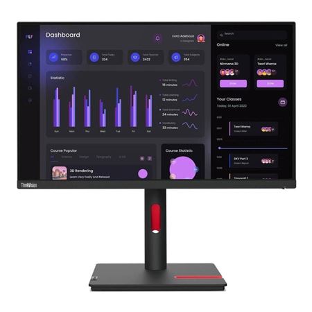 Lenovo ThinkVision T24i-30 23.8 Inch Full HD IPS Monitor with HDMI, DisplayPort and VGA