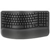 Picture of Logitech Wave Keys Wireless Ergonomic Keyboard - Graphite