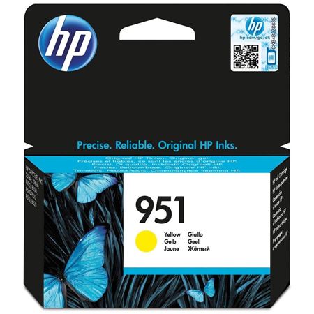 Picture of HP 951 Yellow Original Ink Cartridge ~535 pgs