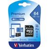 Picture of Verbatim 64GB Micro SDXC Card Class 10 Plus Adaptor